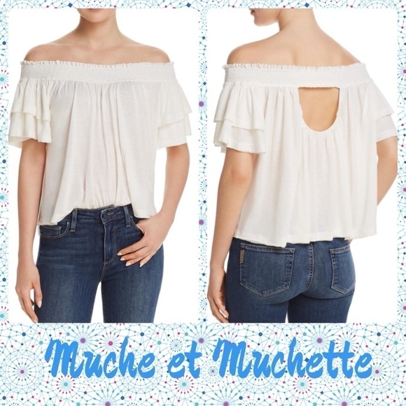 Muche et Muchette Jonathan Smock Off Shoulder Top - Picture 1 of 11